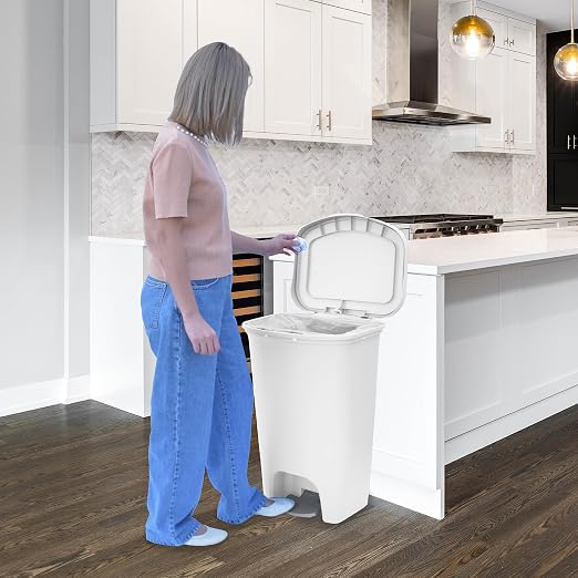 Glad 13 Gallon Trash Can | Plastic Kitchen Waste Bin - Image 8