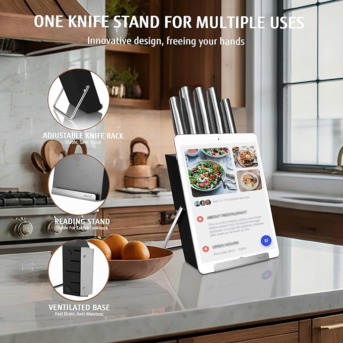hecef 6-Piece Silver Stainless Steel Knife Set - Image 5
