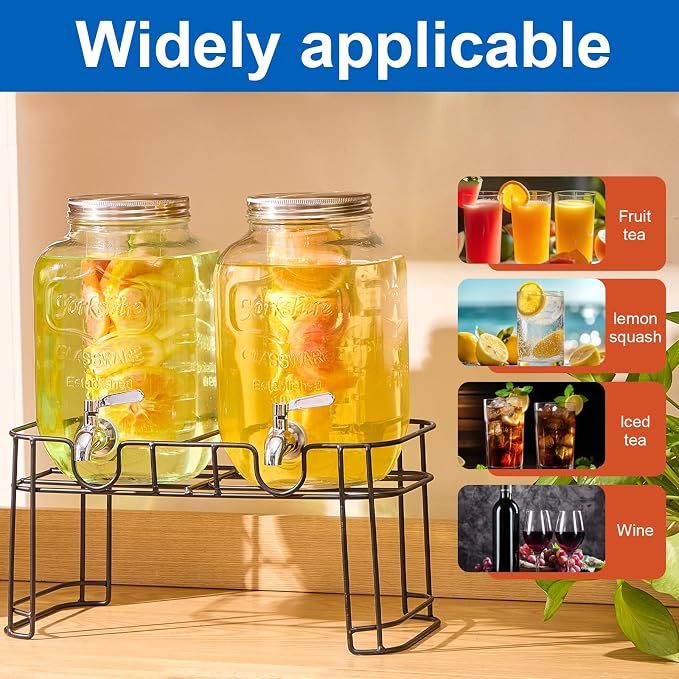 1 Gallon Glass Drink Dispensers - Image 4