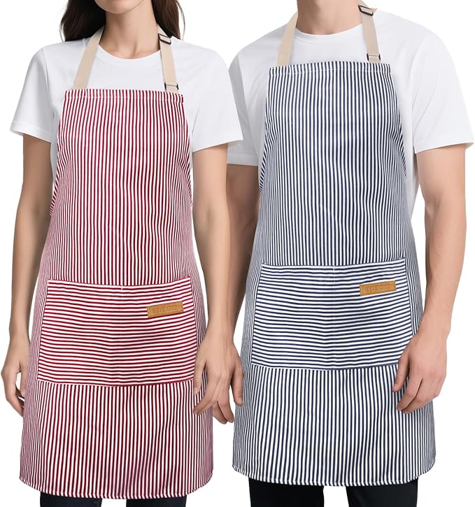 2 Pack Kitchen Cooking Aprons, Soft Aprons by Cardkiss