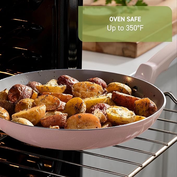 T-Fal Refresh Ceramic Nonstick Cookware Set, 12-Piece Ceramic Pots and Pans Set - Image 7