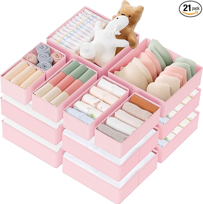 Criusia Drawer Organizer Clothes, 21 Pack Dresser Organizer by Criusia