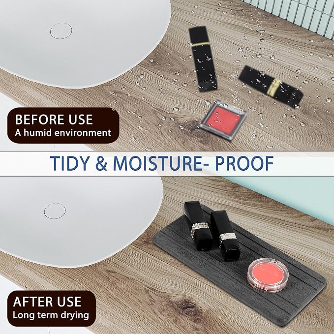 3PCS Water Absorbing Stone Tray, DryingNeat Diatomite Stone Sink Tray, Instant - Image 3