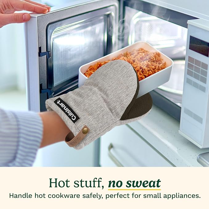 Cuisinart Heritage Mini Oven Mitts – 5.5” x 7” Heat-Resistant Kitchen Mitts - Image 2