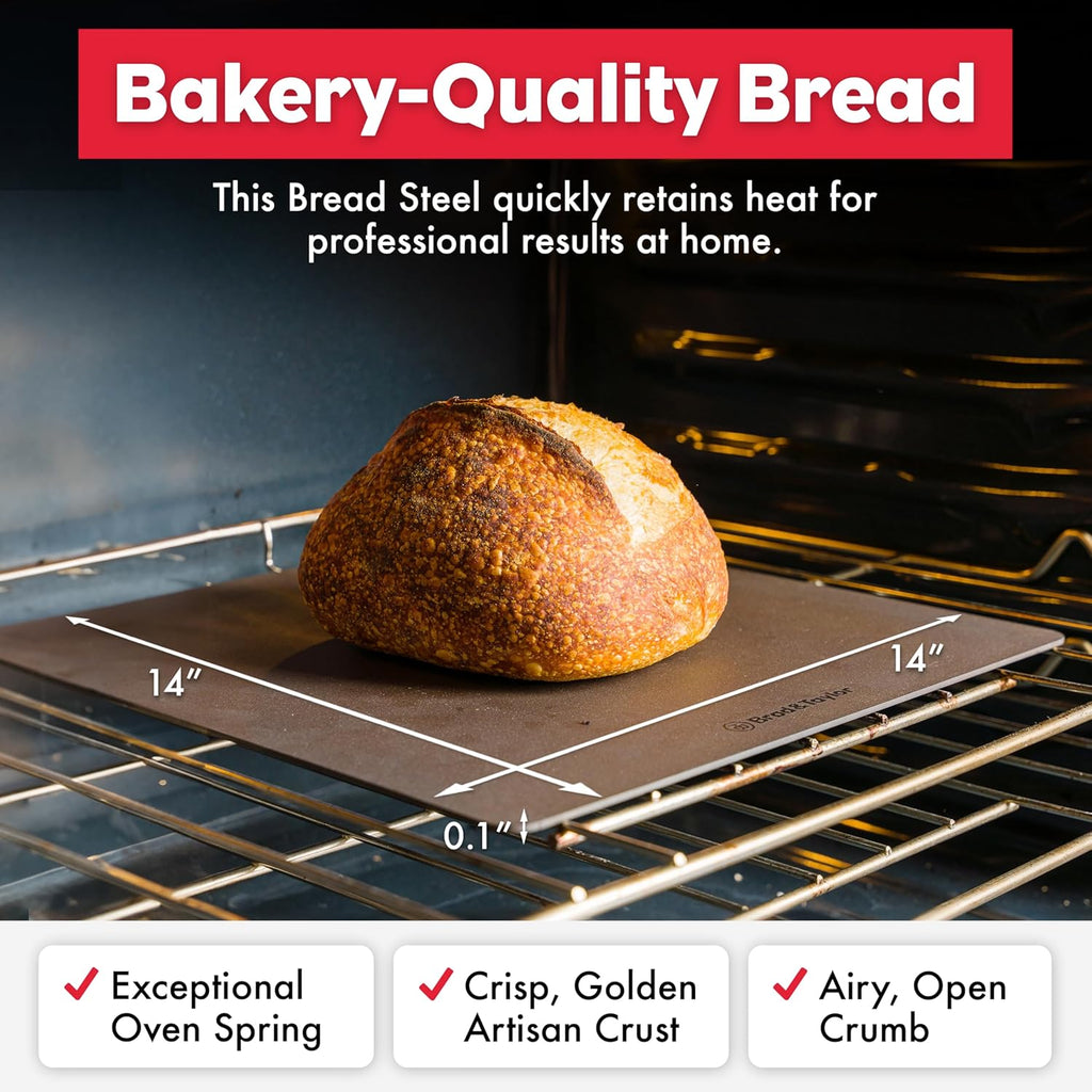 Brod & Taylor Bread Steel Original for Baking Bread & Cooking Pizza (14" x 14" x 0.1")