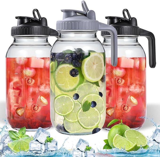 3 Packs 64OZ Glass Pitcher by Scidea