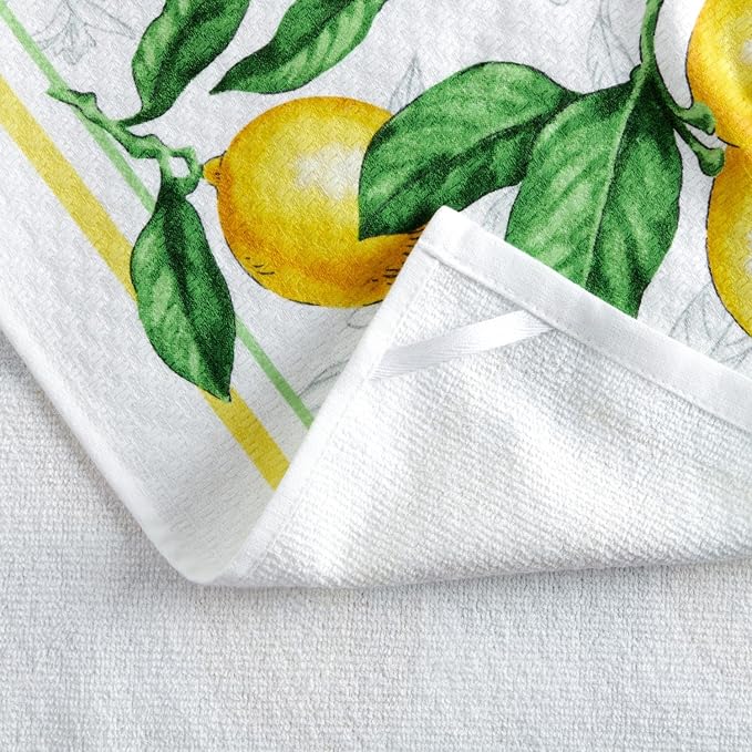 Martha Stewart Lots of Lemons Modern Kitchen Towel, Oven Mitt & Potholder Set - Image 5