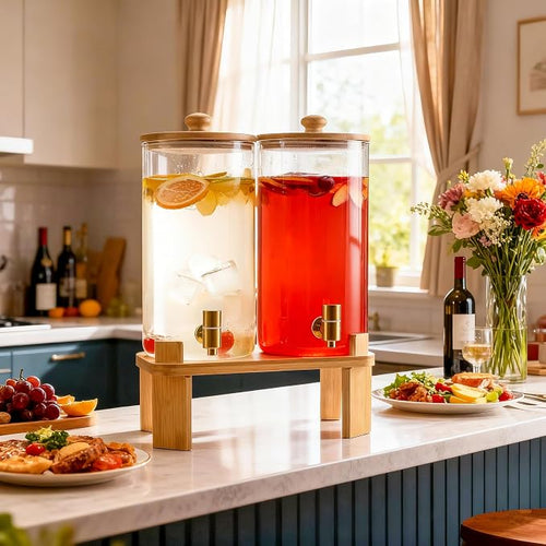 1.5 Gallon 2 Pack Glass Drink dispenser - Image 2
