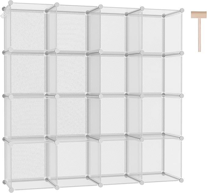 C&AHOME Cube Storage Organizer, 16-Cube Shelves Units, Plastic Storage Cubes by CAHOME