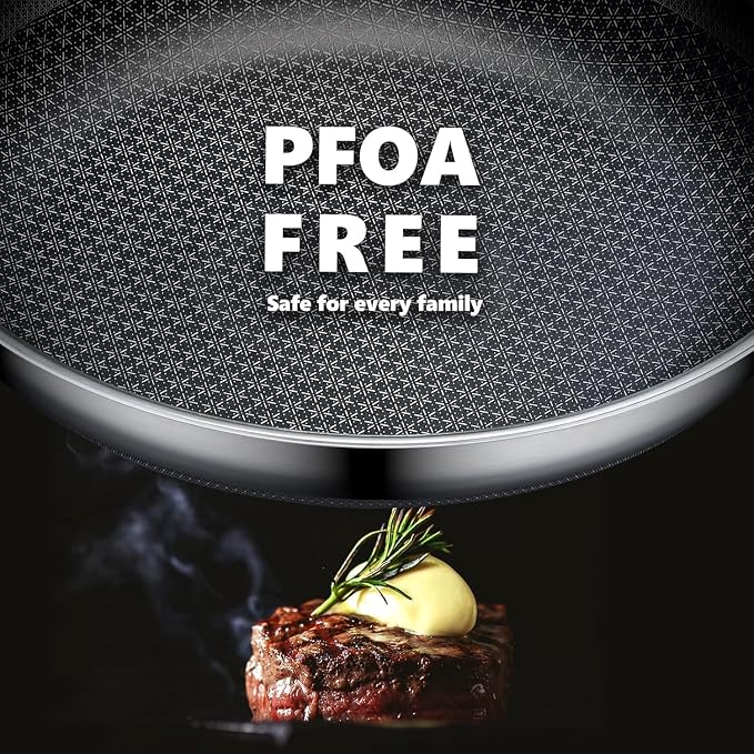 Non Stick Frying Pans Set, Hybrid Pans Set Nonstick, Pan - Image 3
