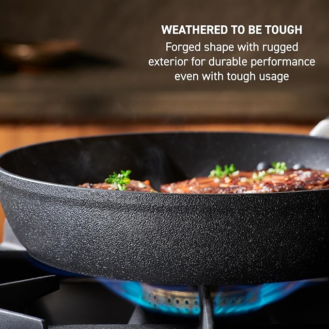 T-Fal Stone Force Platinum Non Stick Fry Pan 12 Inch, Oven Broiler Safe 400°F - Image 2