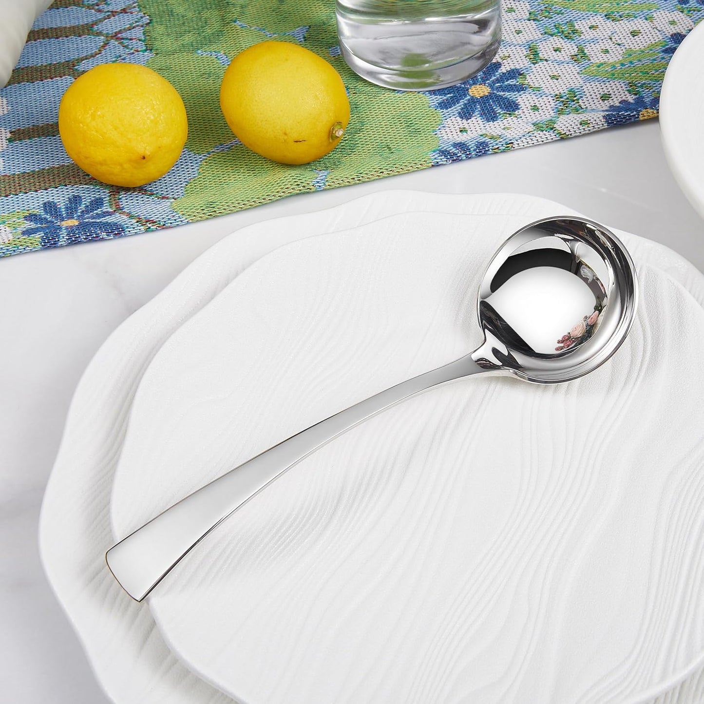 KEAWELL Austin Gravy Ladle, 18/10 Stainless Steel, 7.6 inch, Silver, Dishwasher Safe (2)