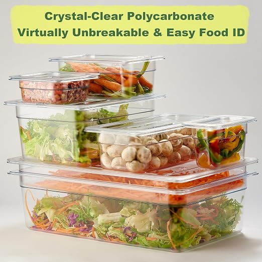 CURTA 4-Pack 1/2 Size 6" Deep NSF Polycarbonate Food Pans - Image 8