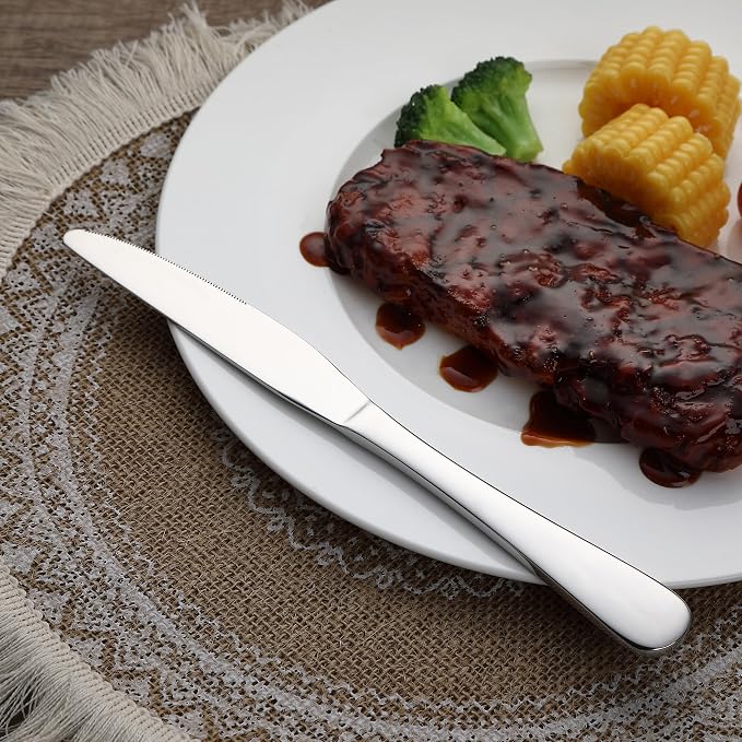 Amazon Basics Stainless Steel Dishwasher Safe Dinner Knives - Image 6