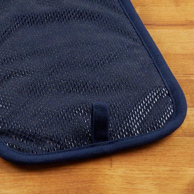 MARTHA STEWART Americana Star Gihgham Oven Mitt & Pot Holder Set, 100% Cotton - Image 4