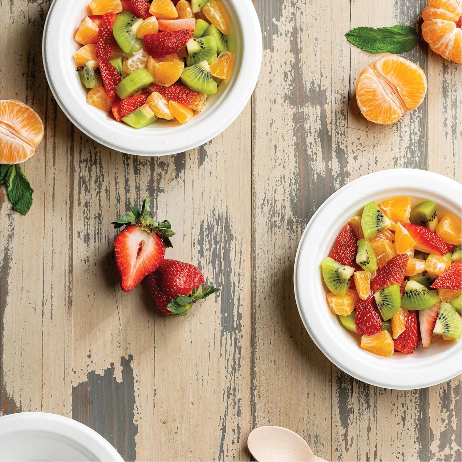 100% Compostable Paper Bowls 12 oz. [1000 Count] Heavy-Duty Soup Bowls - Natural White Color Unbleached Bagasse Bowls - Eco-Friendly Disposable Biodegradable Sugarcane - [Bulk Case 8/125 Pack]