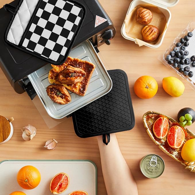 Ohocut Checkered Pot Holder, Silicone Pot Holders - Image 2