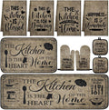 Fourluoo 10 Pcs Farmhouse Kitchen Decor and Accessories Set 4 Kitchen Towels 2 by Fourluoo