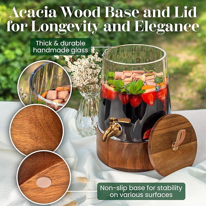 FOODLE Glass Drink Dispenser - Image 2