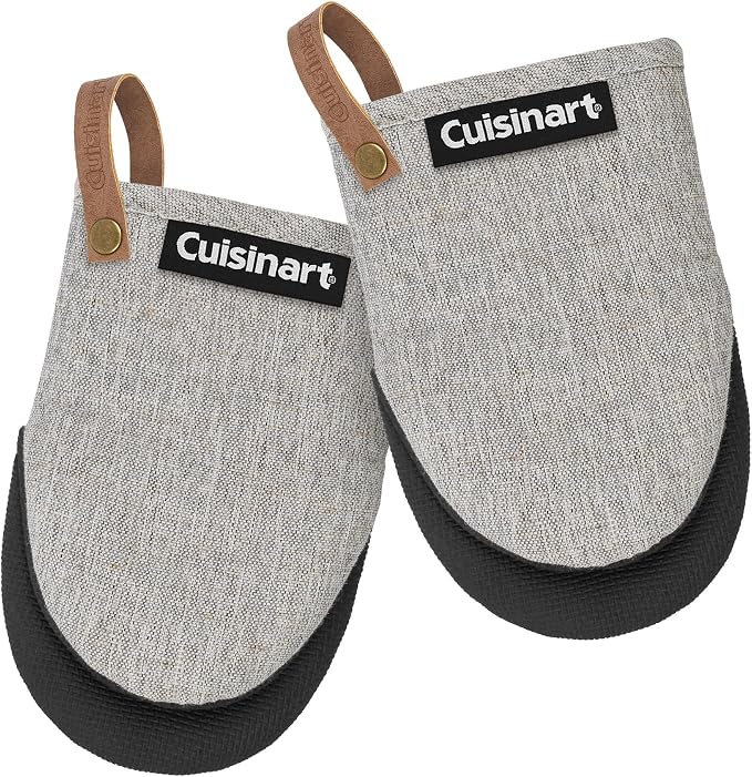 Cuisinart Heritage Mini Oven Mitts – 5.5” x 7” Heat-Resistant Kitchen Mitts by BestBrands