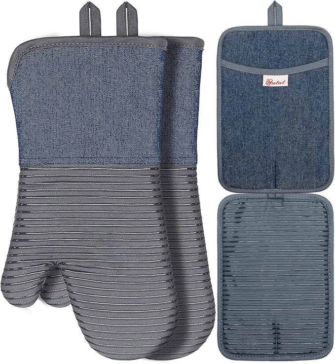 Yutat Oven Mitts, Pot Holders Set of 4 Made by YUTAT