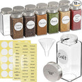 Simple Houseware Spice Jars 4 Ounce Square Glass Bottles by SimpleHouseware