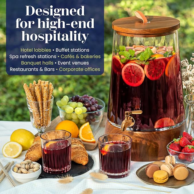 FOODLE Extra Large Glass Drink Dispenser - Image 5
