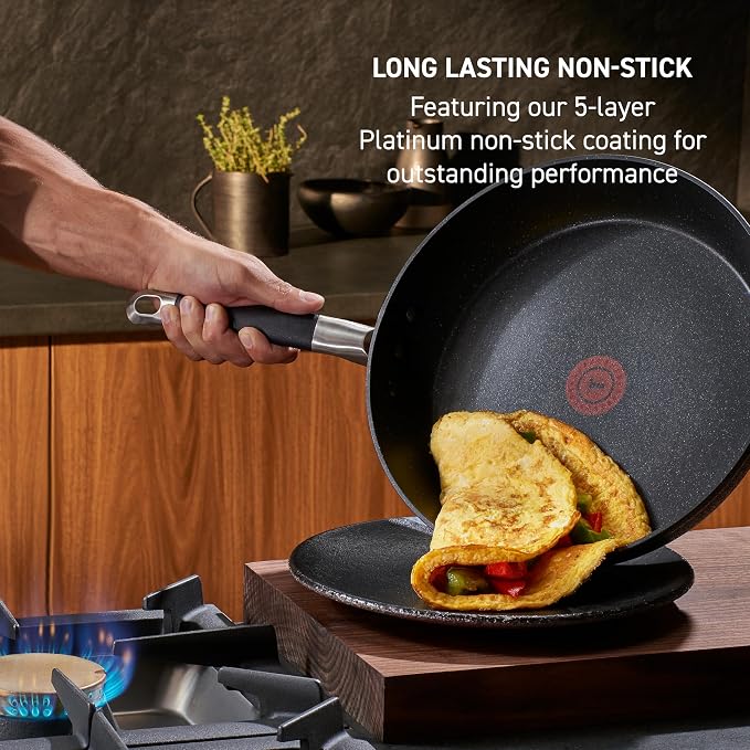 T-Fal Stone Force Platinum Non Stick Saucepan w/Lid 3 Quart, Oven Broiler Safe - Image 3