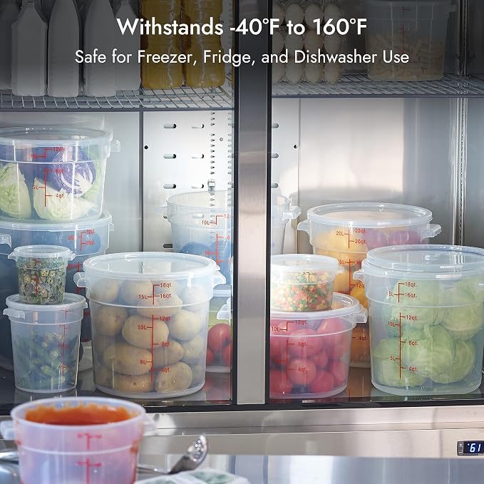 CURTA 2 Quart Translucent Round Food Storage Container - Image 5