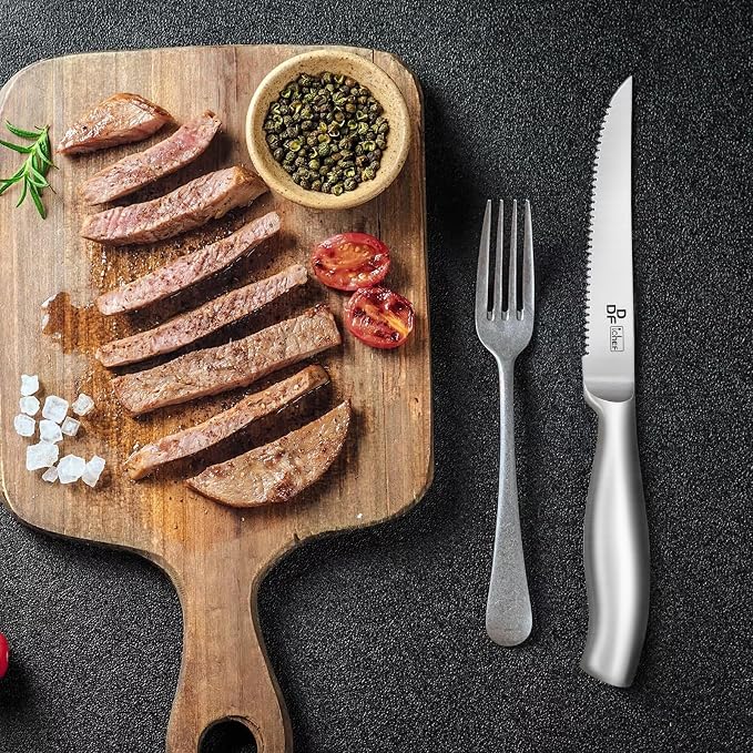 DDF iohEF Steak Knife Set, 6 Piece Steak Knife, High Carbon Japanese Stainless - Image 5