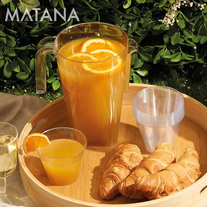 MATANA 6 Pack Clear Water Pitchers - 52 oz Plastic Beer Pitcher - Image 5