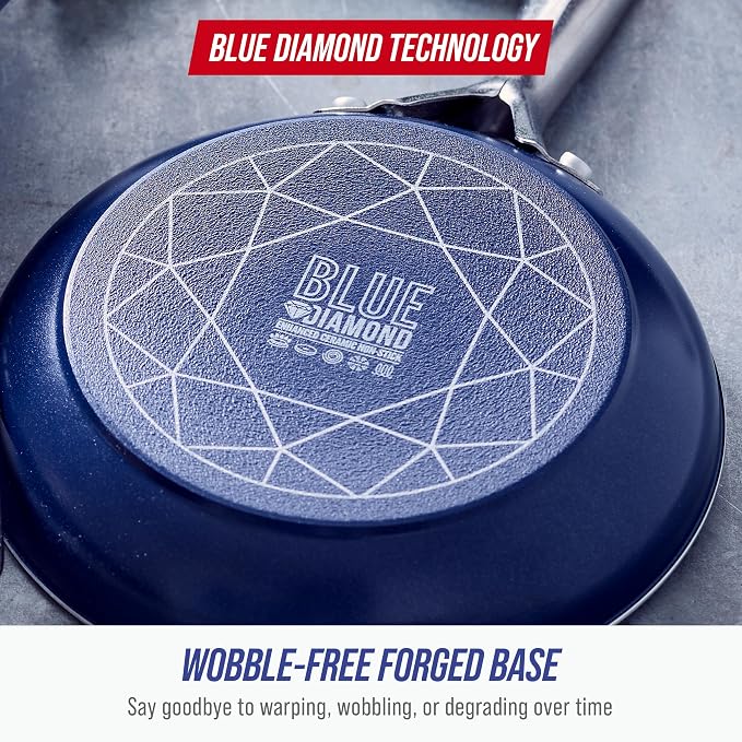 Blue Diamond 10" Nonstick Frying Pan Skillet, Diamond Infused PFAS & PTFE-Free - Image 7
