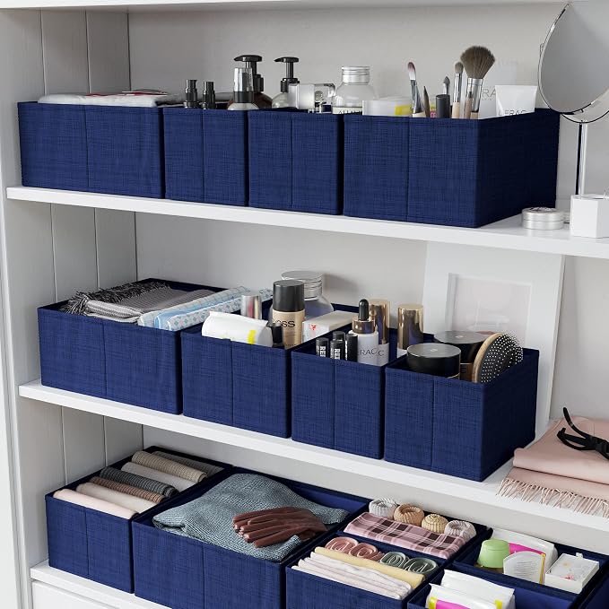 Drawer Organizer Clothes Set of 12 Navy - Image 6