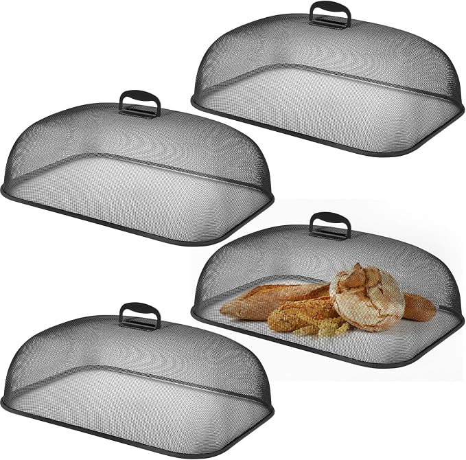 Hicarer 4 Pcs Metal Mesh Screen Food Cover by Hicarer