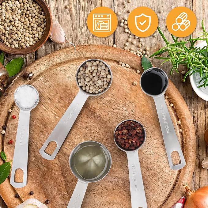 6 PCS 1 Teaspoon Stainless Steel Single Measuring Spoon - Image 6