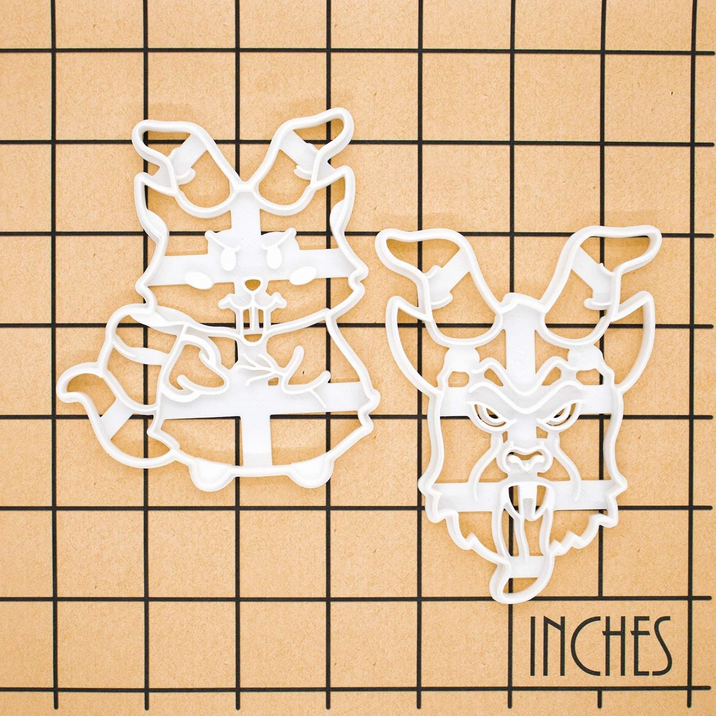 Set of 2 Krampus cookie cutters, 2 pieces - Bakerlogy