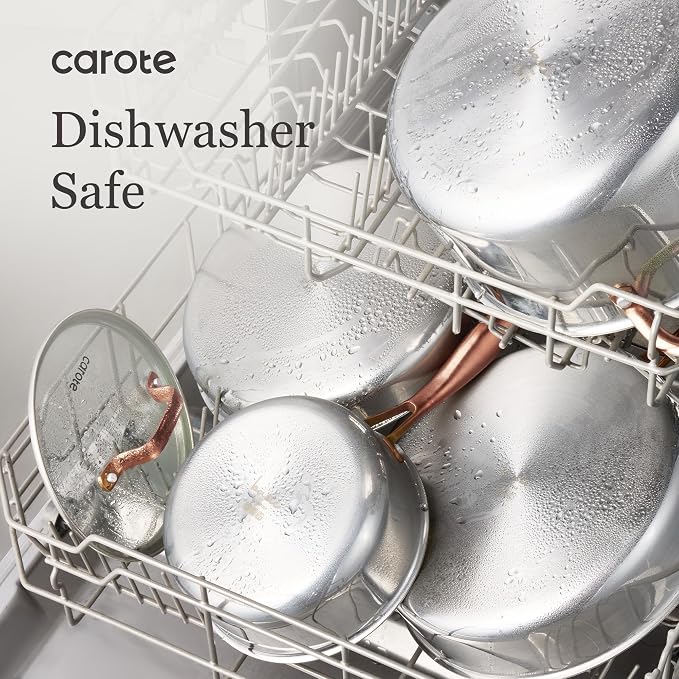 CAROTE 10" Tri-Ply Stainless Steel Deep Frying Pan - Image 7