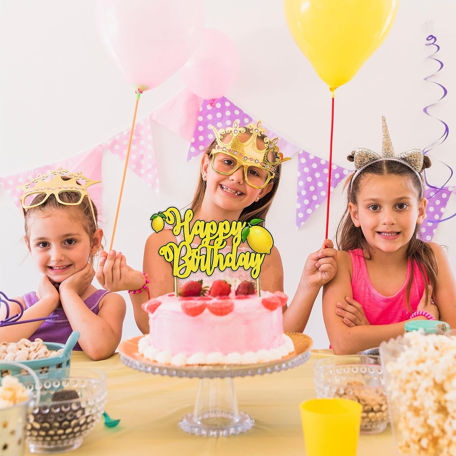 Seyal® Lemon Happy Birthday Cake Topper