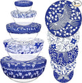 5 Pieces Bowl Covers Reusable, 5 Size Elastic Cloth Bowl Covers by Revahope