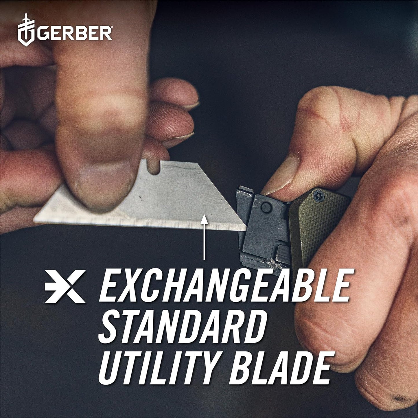 Gerber Gear Prybrid Multi Tool Utility Pocket Knife - Utility EDC Razor Knife with Retractable Blade and Pry Bar - Grey