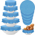Patelai 10 Pcs Bowl Covers Reusable in 5 Size Stretch Cloth Fabric Elastic Food by Patelai