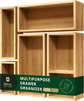ROYAL CRAFT WOOD Premium Carbonized Bamboo Decorative Boxes by RoyalCraftWood