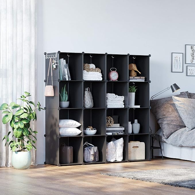 C&AHOME Cube Storage Organizer, 16-Cube Shelves Units, Plastic Storage Cubes - Image 4