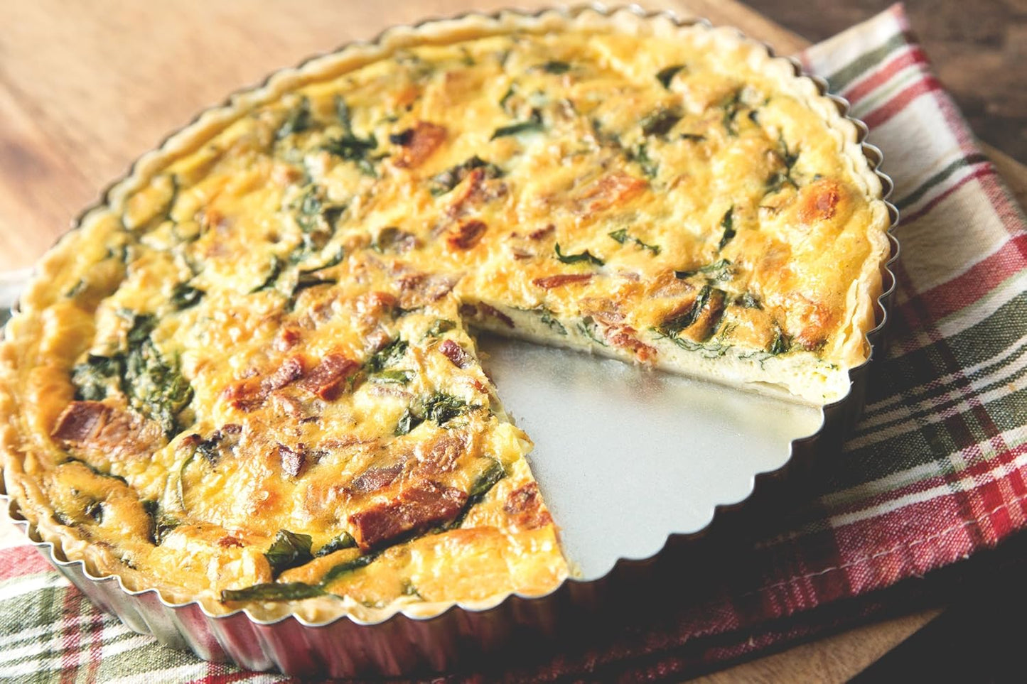 Fox Run Round Tartlet/Quiche Pan with Removable Bottom, Tin-Plated Steel, 9.5-Inch