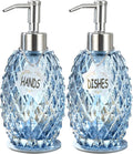 MALACHI Soap Dispenser Set, Crystal-Textured Diamond Glass by MALACHI