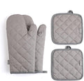 Oven Mitts and Pot Holders 4 pcs Set, High Heat Resistant 500 Degree Extra by M+MIAOYAN