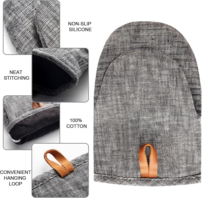 4Pcs Heat Resistant Oven Mitts & Potholders, Flexible Kitchen Accessories - Image 4