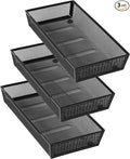 Mesh Tray Silverware Drawer Organizer, Utensil Cutlery Tray Office Supplies by ihomecooker