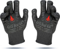 GRILL HEAT AID BBQ Grill Gloves Heat Proof for Grilling – Fireproof 1472°F Heat-Resistant Grill Mitts for Outdoor Barbecue and Smoker, Campfire, Fire Pit, Oven Glove with Fingers for Baking Pizza