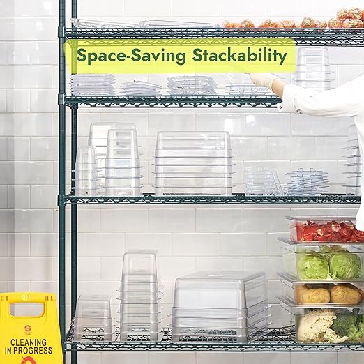 CURTA 6-Pack 1/6 Size 6" Deep NSF Polycarbonate Food Pans | Dishwasher & - Image 4